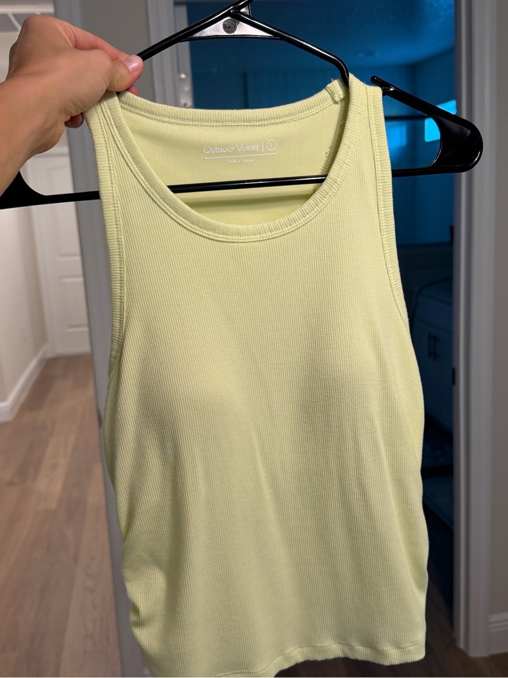 Outdoor Voices Ribbed Tank Top - Pale Yellow